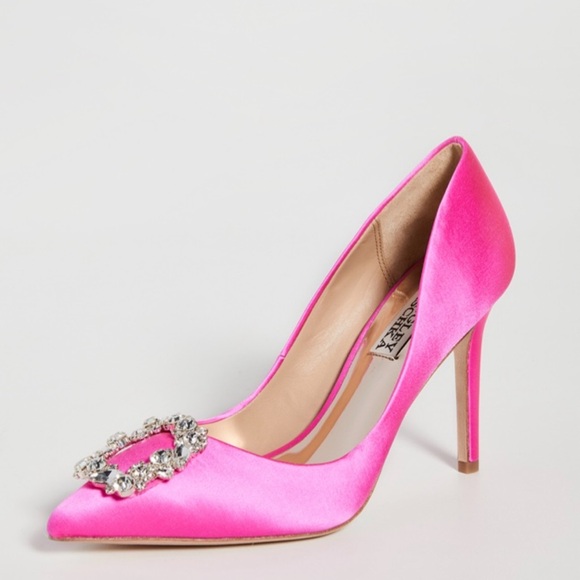 BADGLEY MISCHKA NWT CHER PUMPS Hot Pink Size 8.5 - Picture 1 of 12
